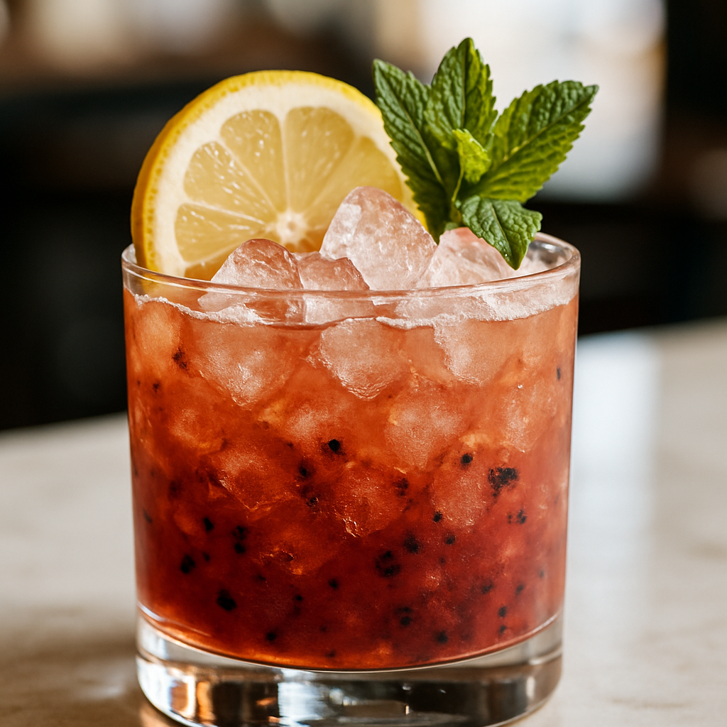 Bourbon Berry Smash