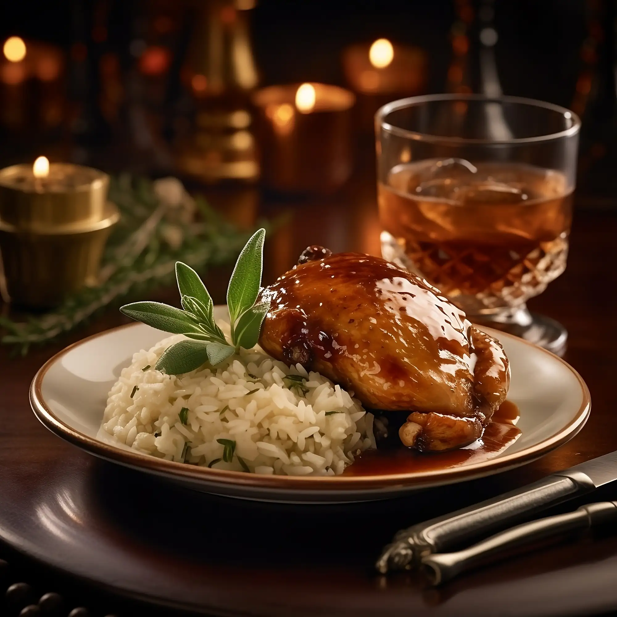 Bourbon roast chicken