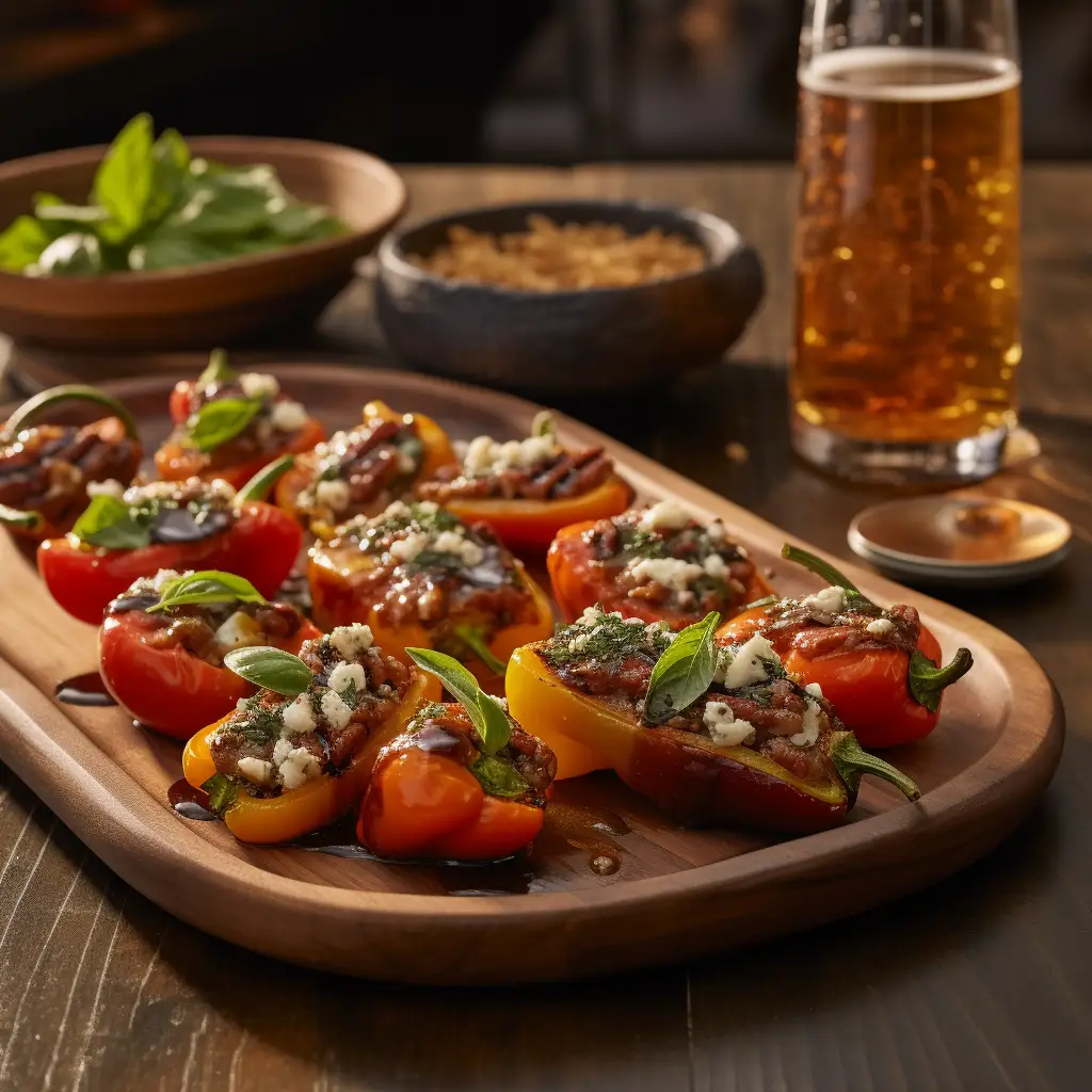 Goat cheese stuffed peppers