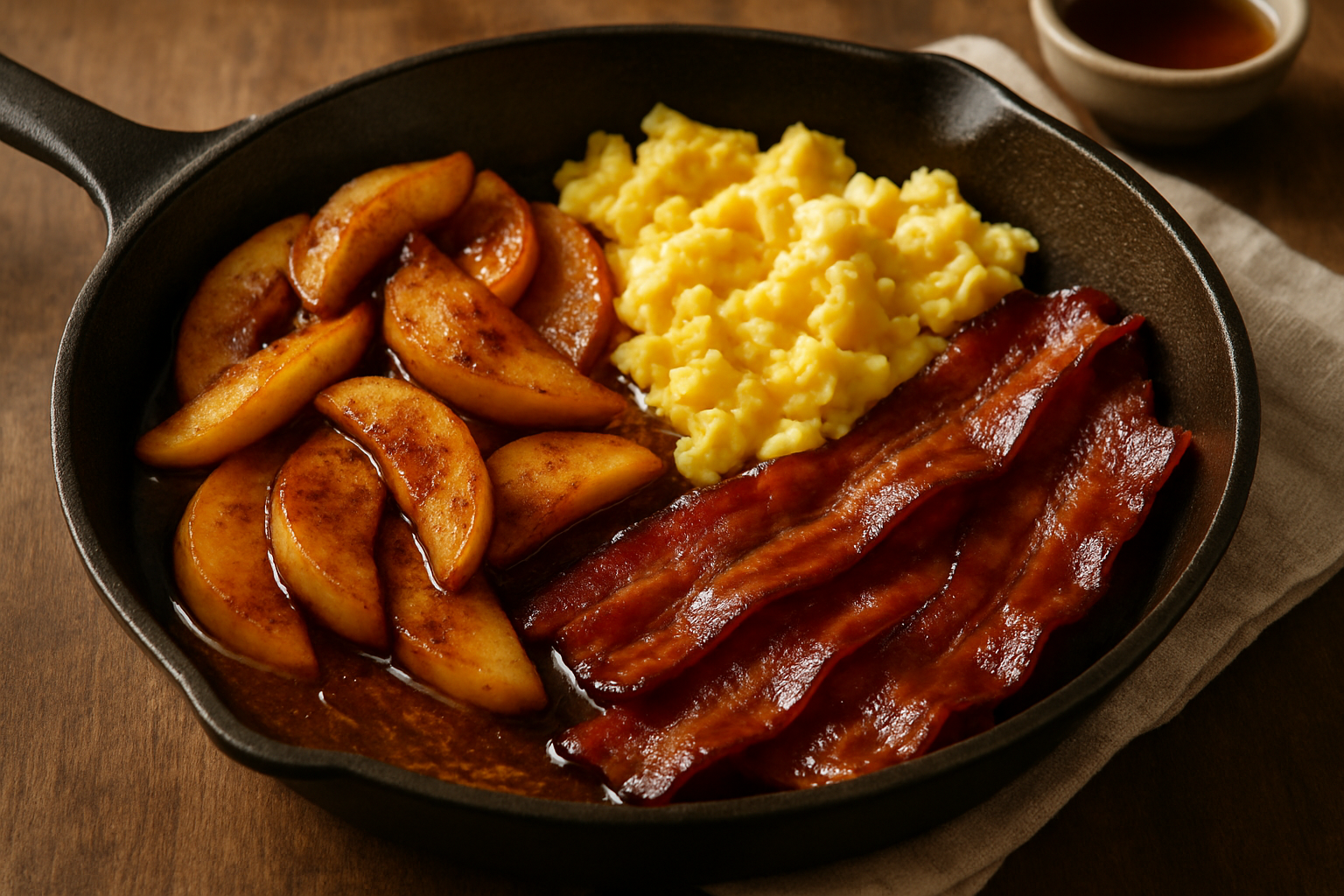 Apple-Cinnamon Bourbon Breakfast Skillet