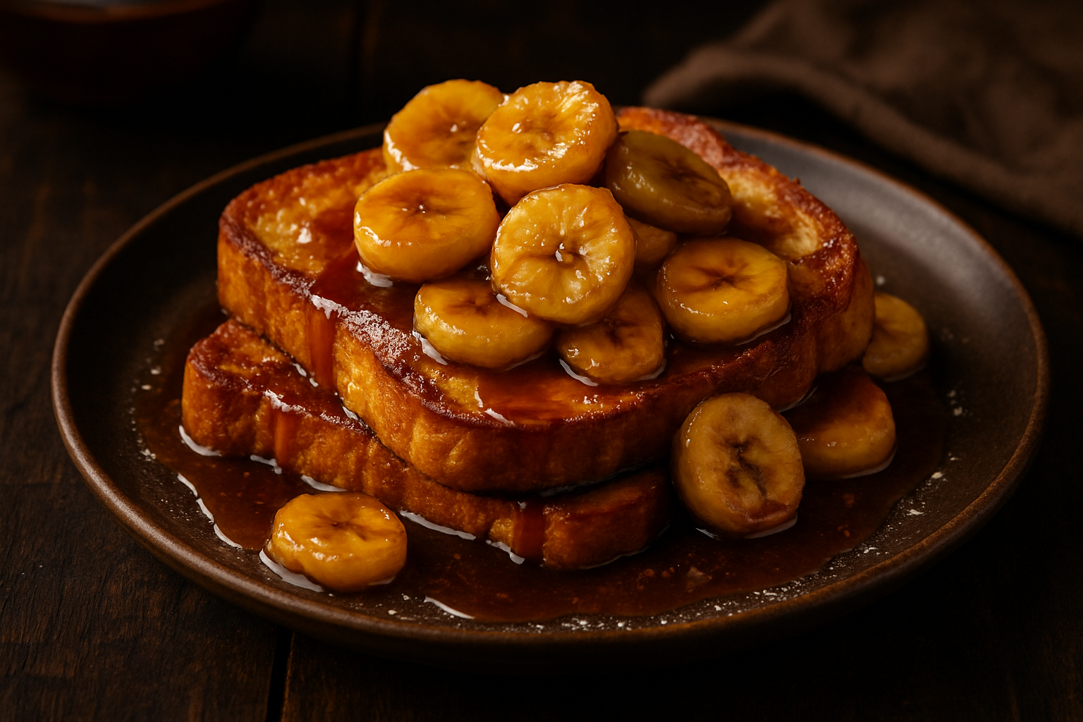 Bourbon Banana Foster French Toast