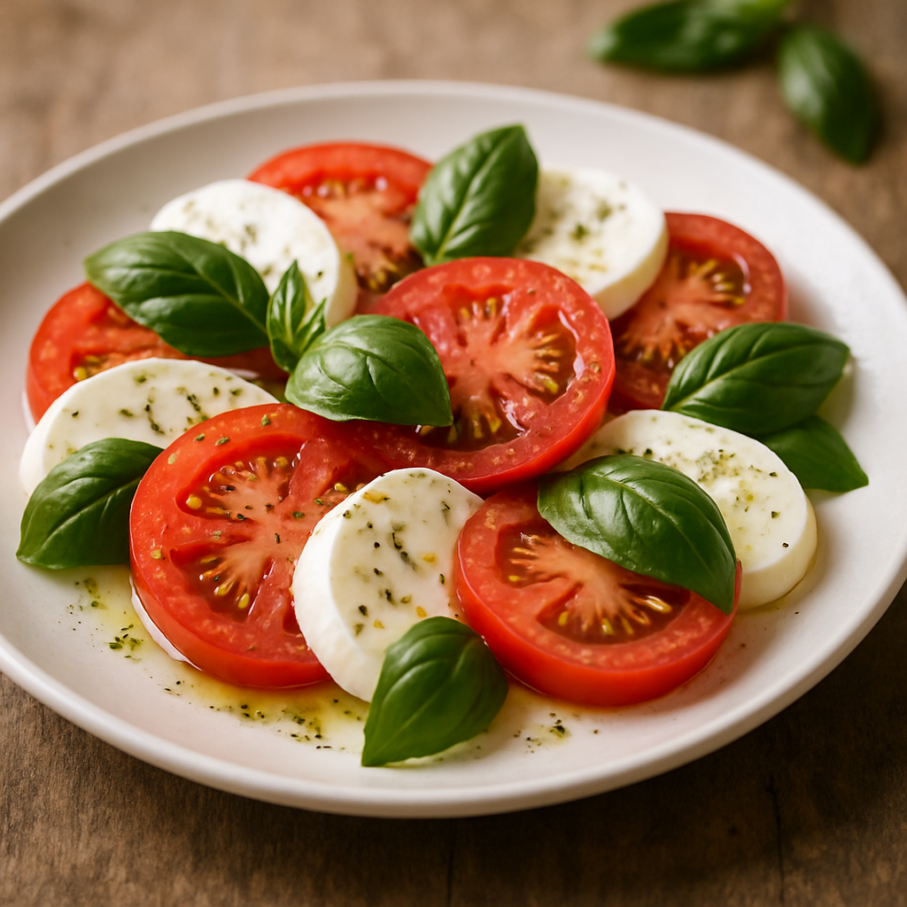 Caprese Salad with Fresh Mozzarella and Basil