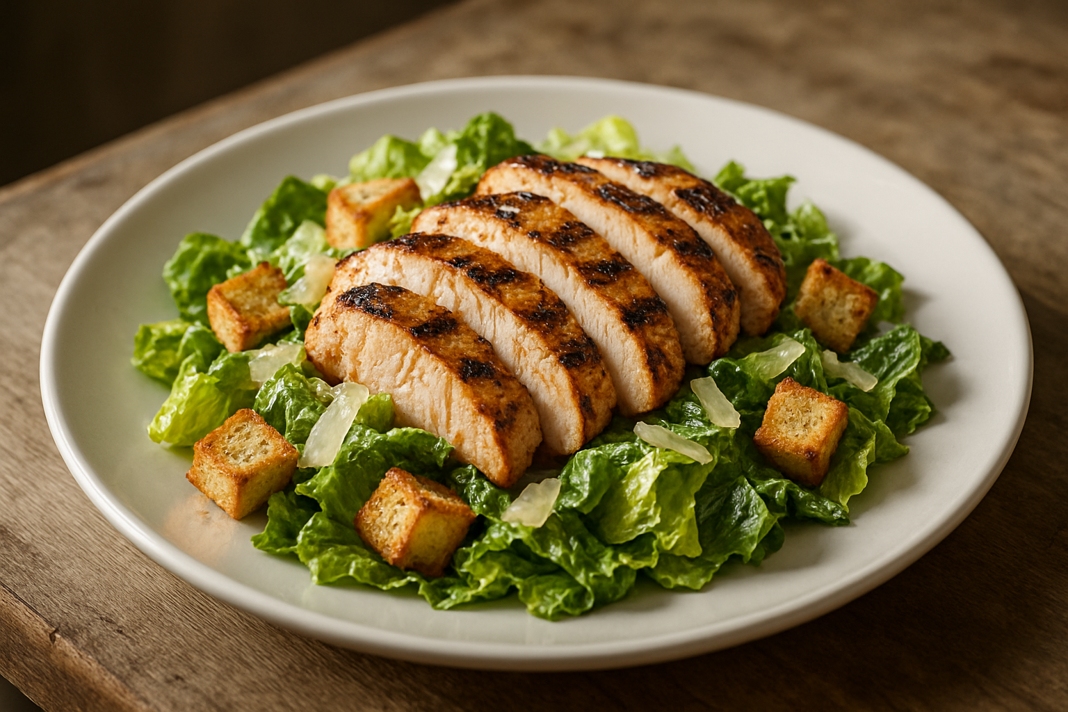 Classic Caesar Salad with Grilled Chicken
