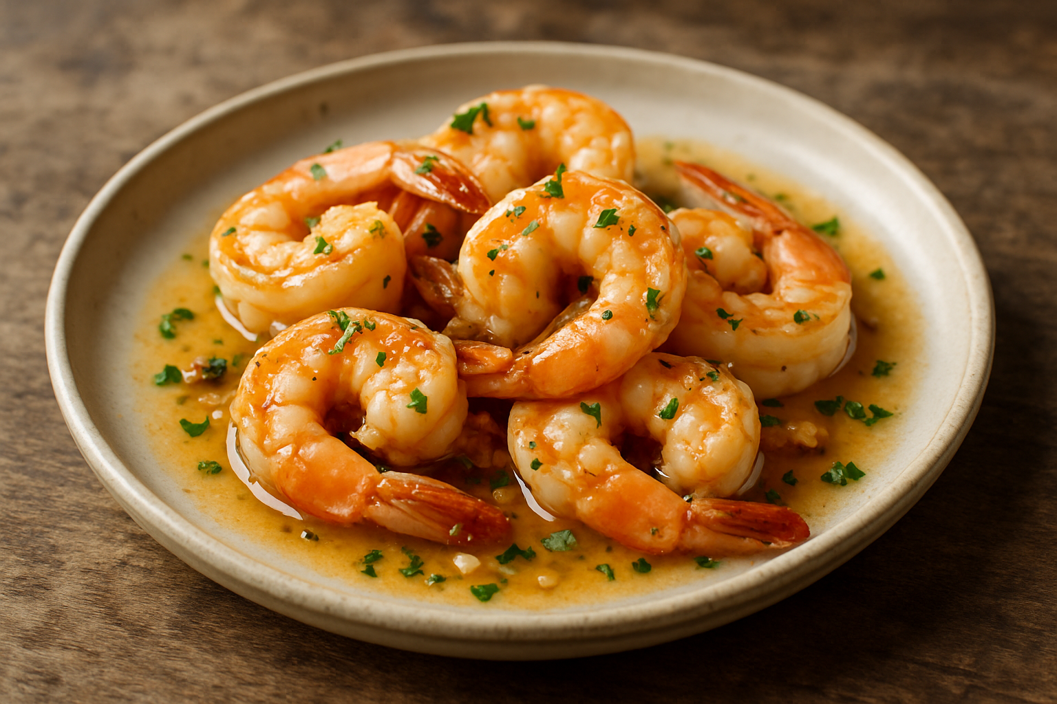 Sautéed Shrimp with Garlic and White Wine