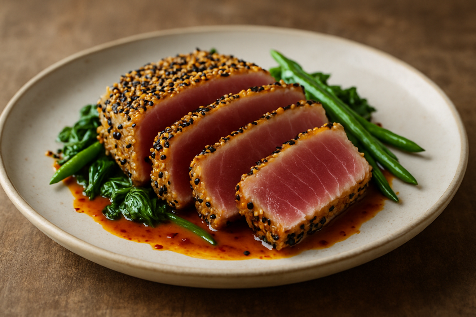 Seared Ahi Tuna with Sesame Crust
