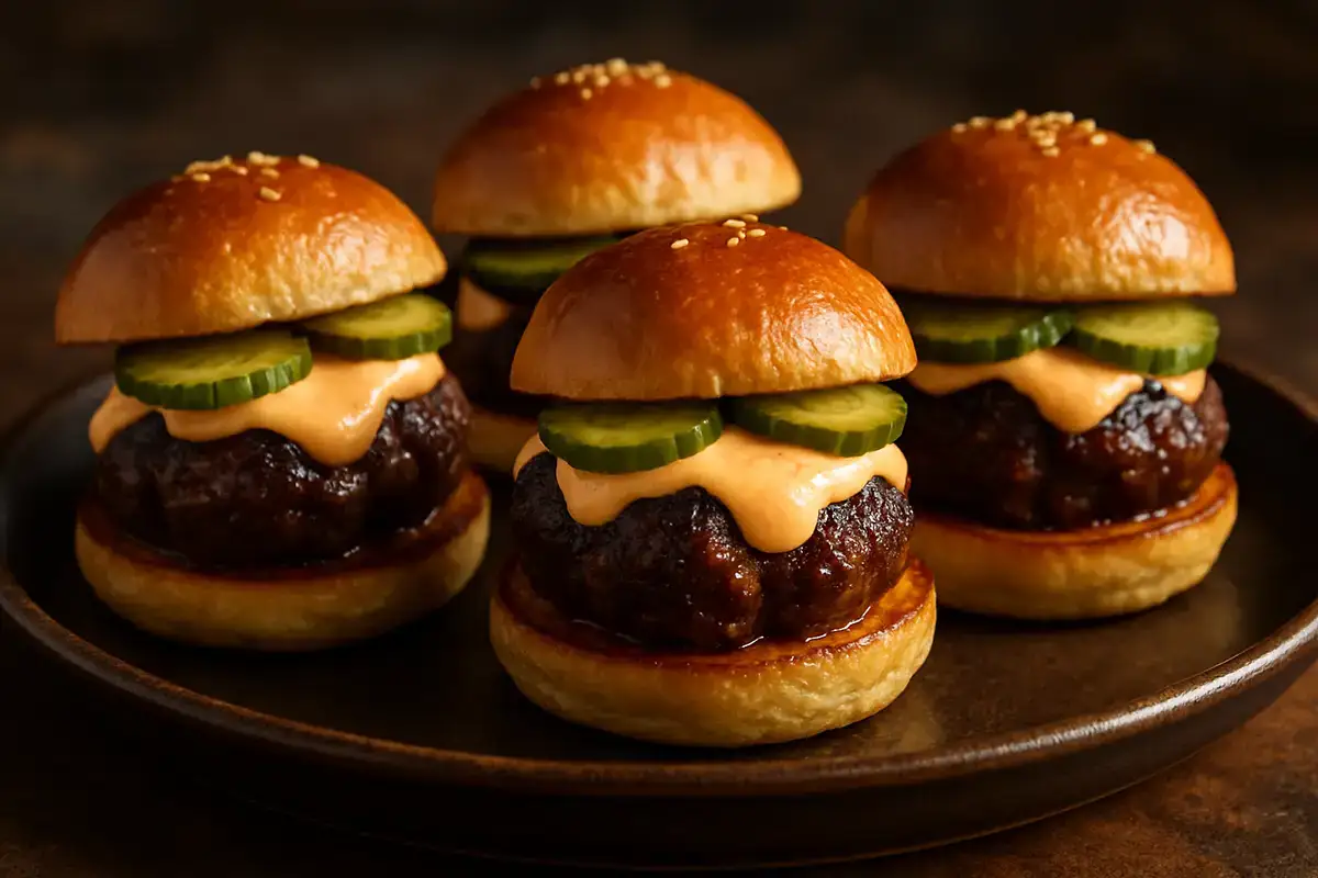 Smoky Bourbon-Spiced Meatball Sliders with Chipotle Aioli