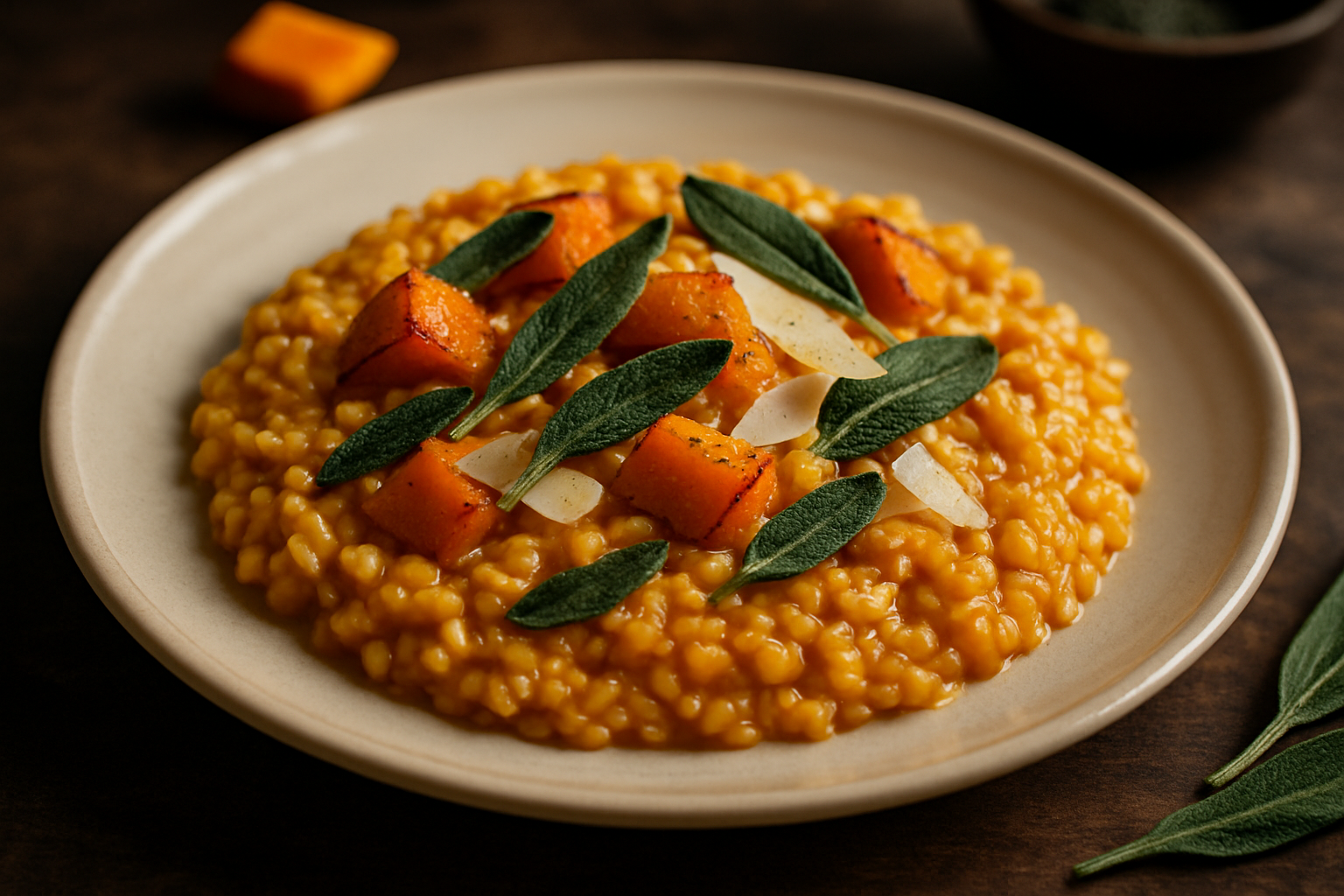 Spiced Pumpkin and Sage Bourbon Risotto