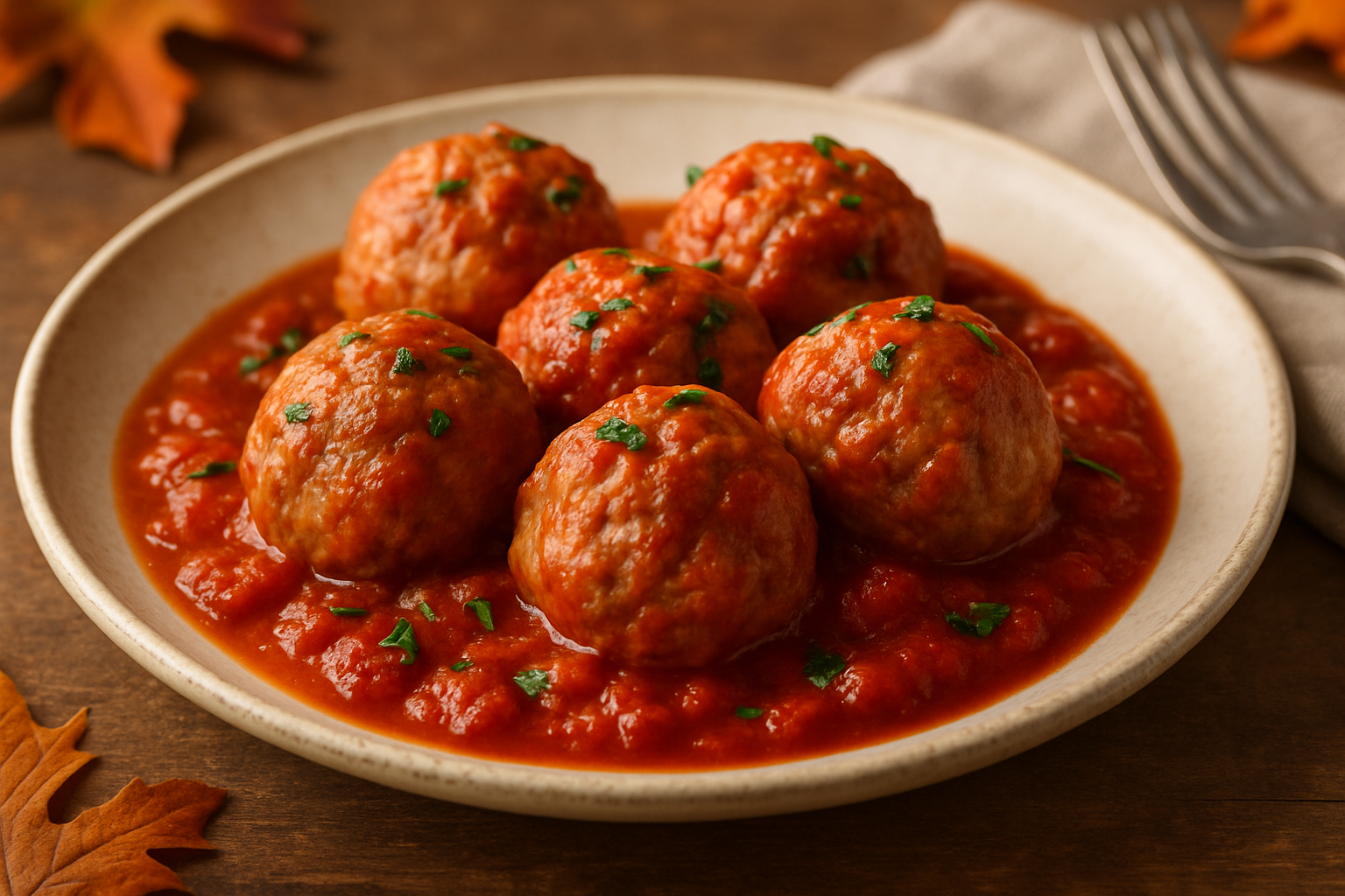 Turkey Meatballs with Marinara Sauce